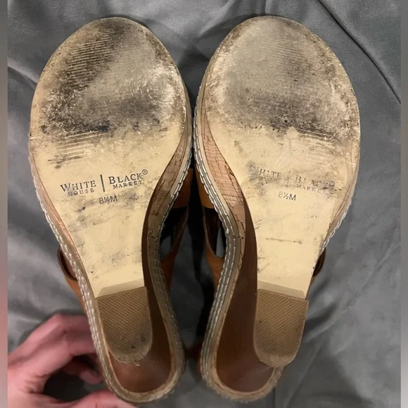 White House Black Market Leather Wedges - Picture 5 of 5